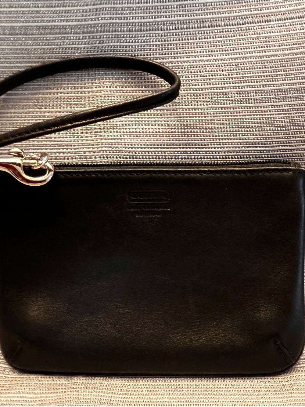 Coach Black Leather Zipper Closure Wristlet Coin Wallet Vintage NEVER USED - Picture 3 of 12